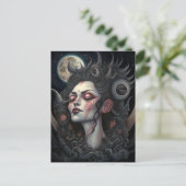 Demon Woman Queen Dark Fantasy Art Briefkaart (Staand voorkant)