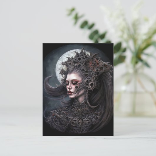 Demon Woman Queen Dark Fantasy Art Briefkaart (Staand voorkant)