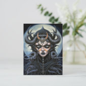 Demon Woman Queen Dark Fantasy Art Briefkaart (Staand voorkant)