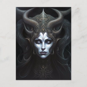 Demon Woman Queen Dark Fantasy Art Briefkaart