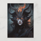 Demon Woman Queen Dark Fantasy Art Briefkaart (Voorkant)