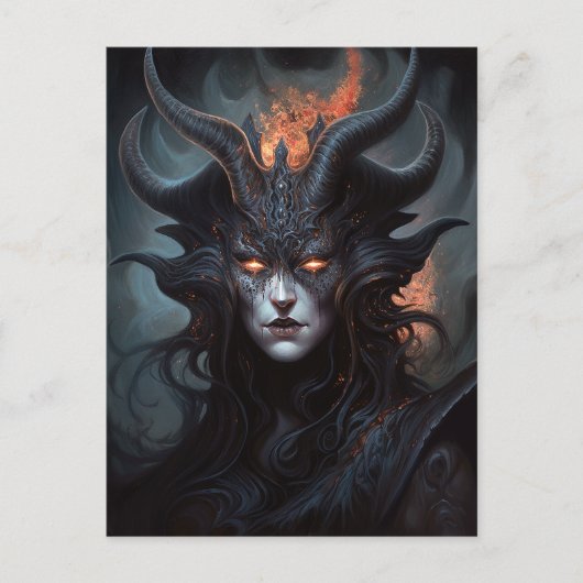 Demon Woman Queen Dark Fantasy Art Briefkaart (Voorkant)