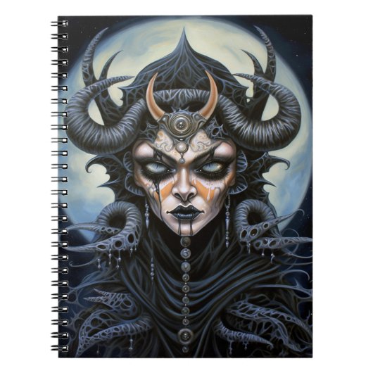 Demon Woman Queen Dark Fantasy Art Notitieboek (Voorkant)