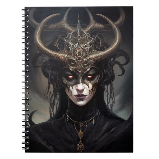 Demon Woman Queen Dark Fantasy Art Notitieboek (Voorkant)