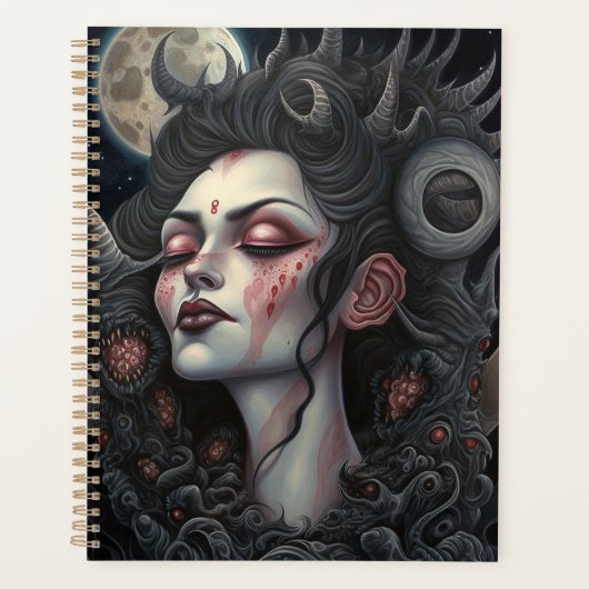Demon Woman Queen Dark Fantasy Art Planner (Voorkant)
