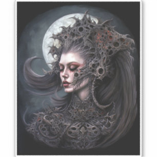 Demon Woman Queen Dark Fantasy Art Sticker