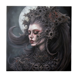 Demon Woman Queen Dark Fantasy Art Tegeltje