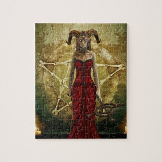 Demon Women Jigzaag Puzzle Legpuzzel (Verticaal)