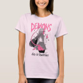 demonen doen het beter Licht Roze T Shirt (Voorkant)