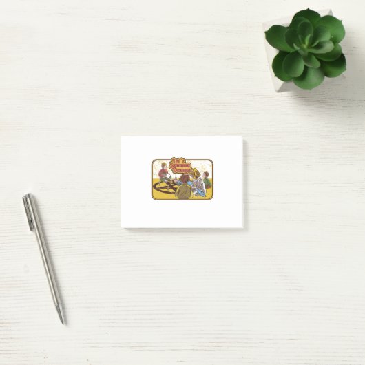 Demonen oproepen Retro Vintage Horror Post-it® Notes (Kantoor)