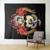 Demonen, slang en schedel wandkleed (In Situ (horizontaal))