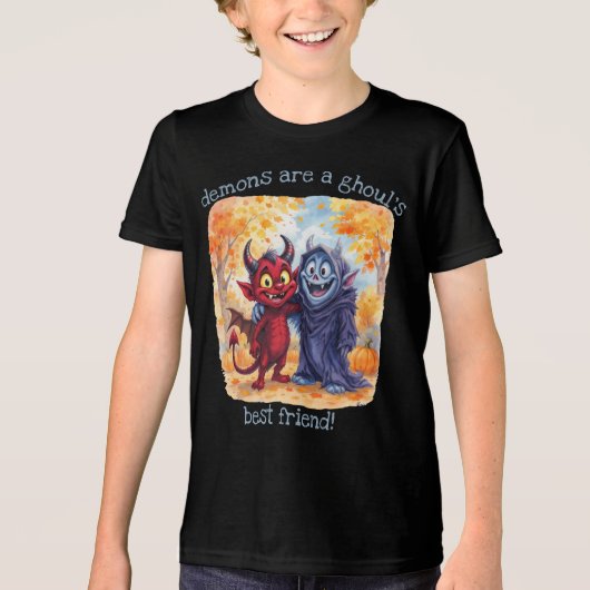 Demonen zijn de beste vriend van Ghoul Tri-Blend Shirt (Voorkant)