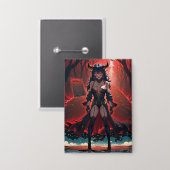 Demones met contact op Crossroads, Anime Demon Button (Voorkant / Achterkant)