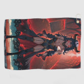 Demones met contact op Crossroads, Anime Demon Golfhanddoek (Horizontaal)