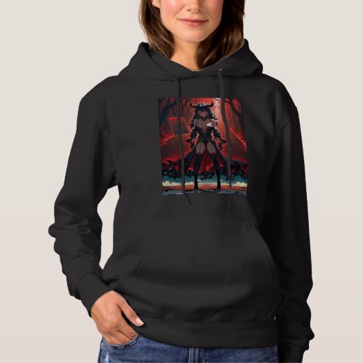 Demones met contact op Crossroads, Anime Demon Hoodie (Voorkant)