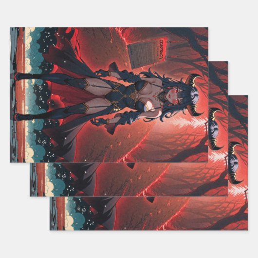 Demones met contact op Crossroads, Anime Demon Inpakpapier Vel (Set)