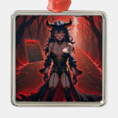 Demones met contact op Crossroads, Anime Demon Metalen Ornament (Voorkant)