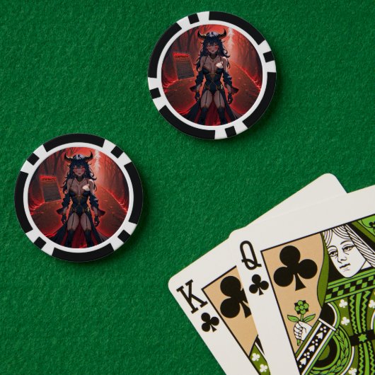 Demones met contact op Crossroads, Anime Demon Poker Chips (Pokertafel (Dubbel))