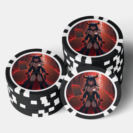 Demones met contact op Crossroads, Anime Demon Poker Chips (Opstapeling)