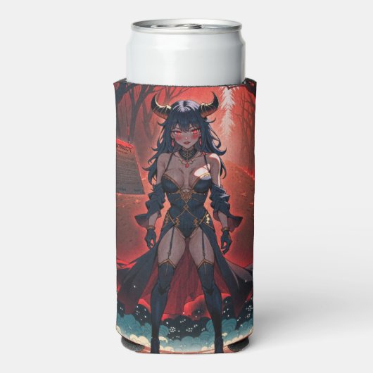 Demones met contact op Crossroads, Anime Demon Seltzer Blikjeskoeler (Seltzer Achterkant)