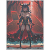 Demones met contact op Crossroads, Anime Demon Sticker (Voorkant)