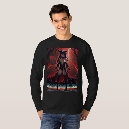 Demones met contact op Crossroads, Anime Demon T-shirt (Voorkant volledig)