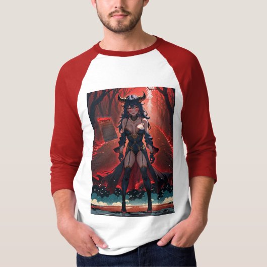 Demones met contact op Crossroads, Anime Demon T-shirt (Voorkant)