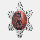 Demones met contact op Crossroads, Anime Demon Tin Sneeuwvlok Ornament (Rechts)