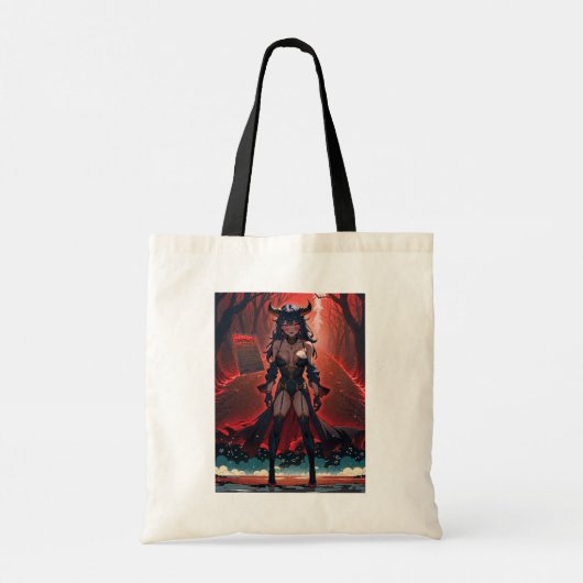 Demones met contact op Crossroads, Anime Demon Tote Bag (Achterkant)