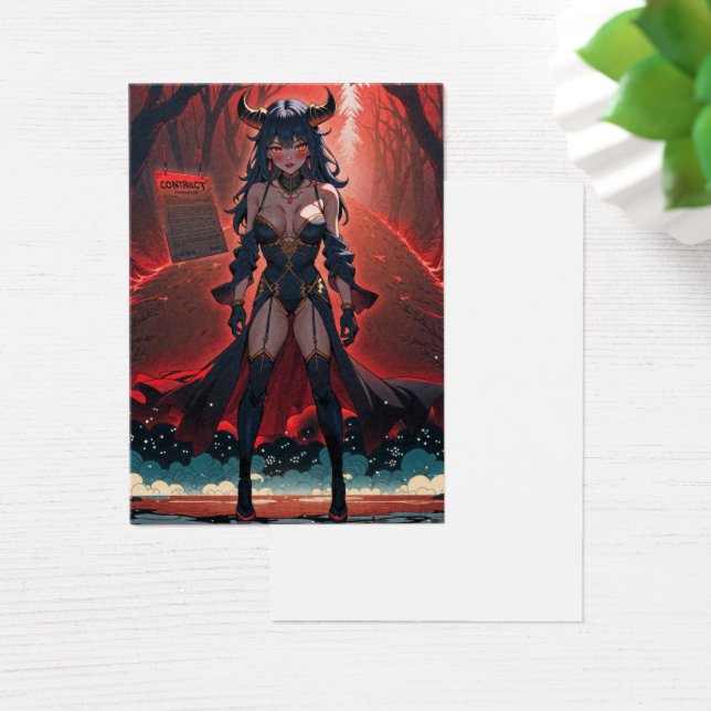 Demones met contact op Crossroads, Anime Demon Visitekaartje (Bureau)
