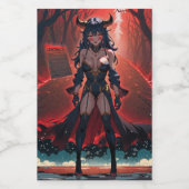 Demones met contact op Crossroads, Anime Demon Voedselcontainer Etiket (Enkel label)