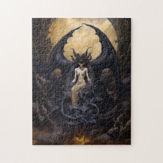 Demoness Dark Fantasy Gothic Gothic Art Legpuzzel (Verticaal)