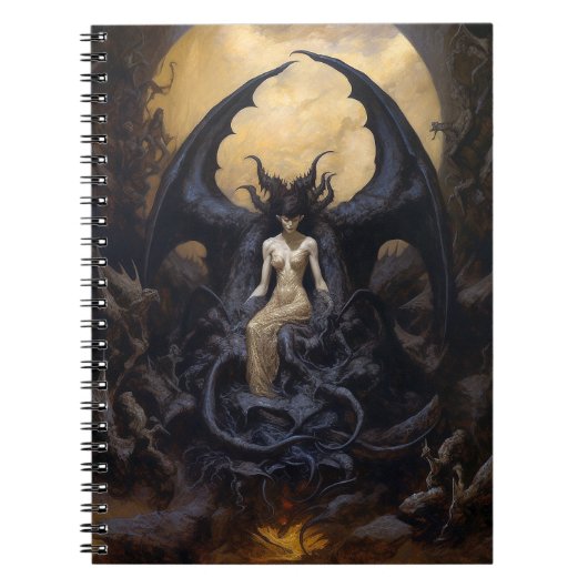 Demoness Dark Fantasy Gothic Gothic Art Notitieboek (Voorkant)