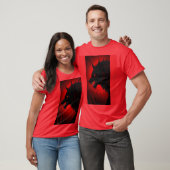 Demonic Alpha Wolf - Red-Eyed Fury Art T-shirt (Unisex)