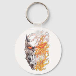 Demonic Art Head Drawing Sleutelhanger