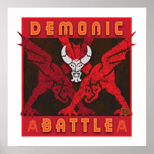 Demonic Battle-Poster Poster (Voorkant)