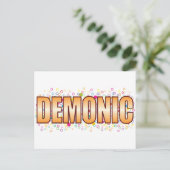 Demonic Bubble-Label Briefkaart (Staand voorkant)