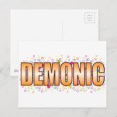 Demonic Bubble-Label Briefkaart (Voorkant / Achterkant)