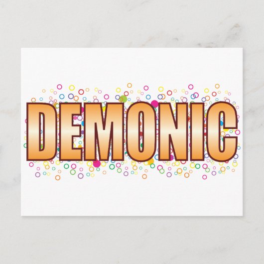 Demonic Bubble-Label Briefkaart (Voorkant)
