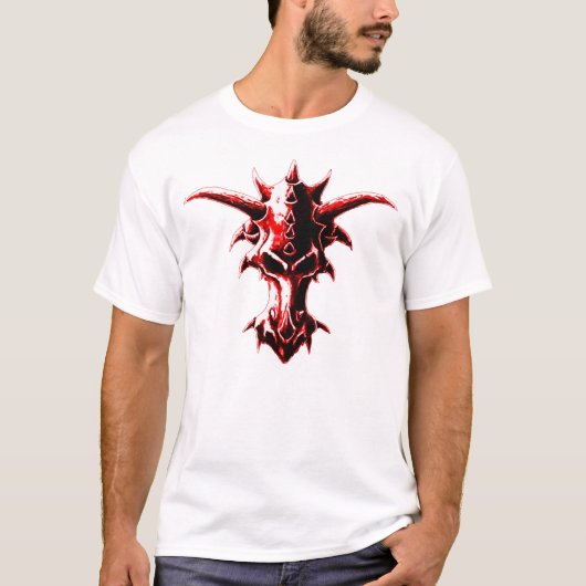 Demonic Dragon Skull Red T-shirt (Voorkant)