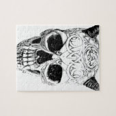Demonic Halloween Skull. Digital Gothic Horror Legpuzzel (Horizontaal)
