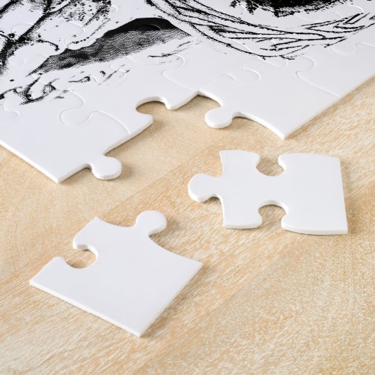 Demonic Halloween Skull. Digital Gothic Horror Legpuzzel (Zijkant)