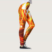 Demonic Hellfire Sigil of Chaos Infernal Red Leggings (Rechts)