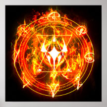 Demonic Hellfire Sigil of Chaos Infernal Red