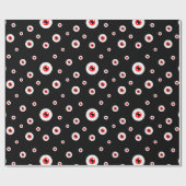 Demonic Red Eyeball Cadeaupapier (Vlak)