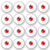 Demonic Red Eyeball Full Sheet Sticker (Voorkant)