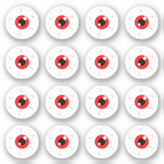 Demonic Red Eyeball Full Sheet Sticker (Voorkant)
