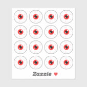 Demonic Red Eyeball Full Sheet Sticker (Vel)