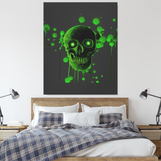 Demonic Skull - Envy Canvas Afdruk (Insitu (Slaapkamer))