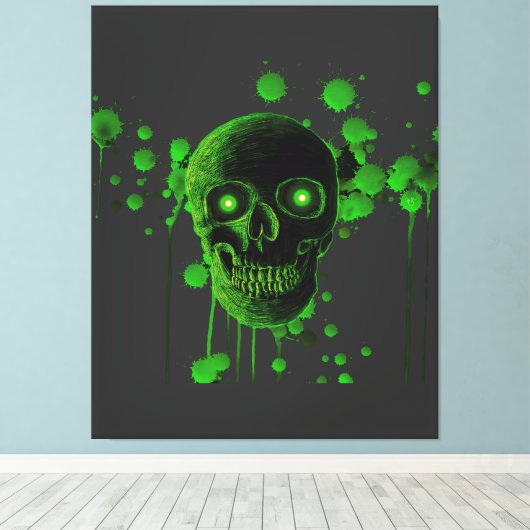 Demonic Skull - Envy Canvas Afdruk (Insitu (Houten vloer))